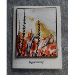 Encaustic Elements Birthday Card - Made in Creston BC #21-18